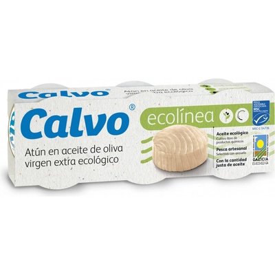 Calvo Tuniak v Bio extra panenskom olivovom oleji 3 x 65 g