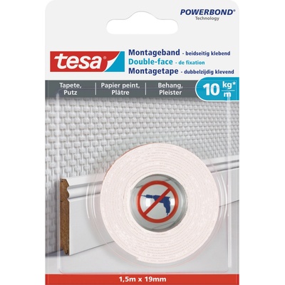 Tesa Powerbond Wallpaper montážna páska 1,5 m x 19 mm biela