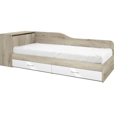 Bogdan Furniture I Легло Mod 2005 с чекмеджета, Сонама Арвен/Бал гланц