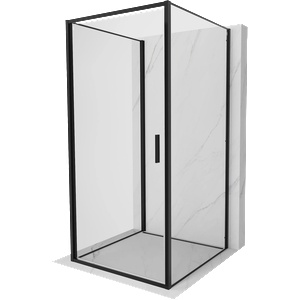 Mexen Exo-B 3S душ кабина 3-стенна, отворена 80 x 80 см, прозрачна, черна (817-080-080-70-00-3S)