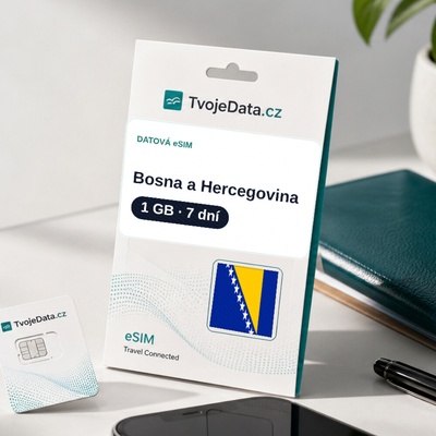 eSIM Bosna a Hercegovina 1 GB / 7 dní - Bosna a Hercegovina 77BAFD