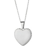HARAHU Колие RU-34227 Heart - Сребърно KP34227