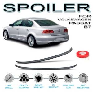  Лип спойлер за багажник Sunplex за VW Passat B7 2010-2014 черен цвят