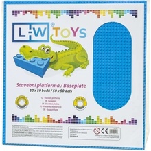 L-W Toys Velká podložka na stavění 50x50 bodů modrá