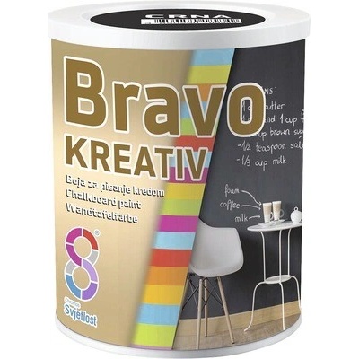 SVJETLOST BRAVO KREATIV Tabuľová farba Čierna 413 0,5L