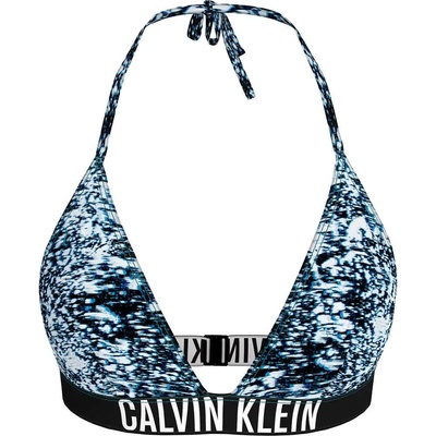 Calvin Klein KW0KW02854 Triangle bikini top - Blue (Glitched Marble Aop)