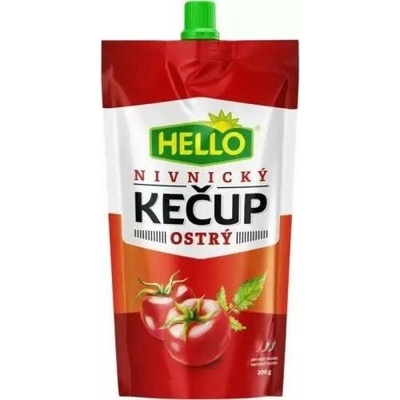 Hello kečup ostrý 200 ml