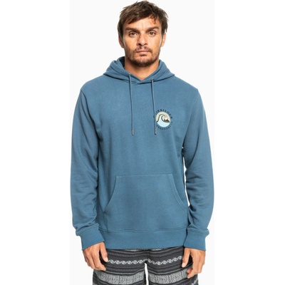 Quiksilver BUBBLE STAMP BERING SEA pánska mikina cez hlavu