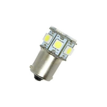 Диодна крушка тип ba15s с 13 smd диода единична светлина Бяла