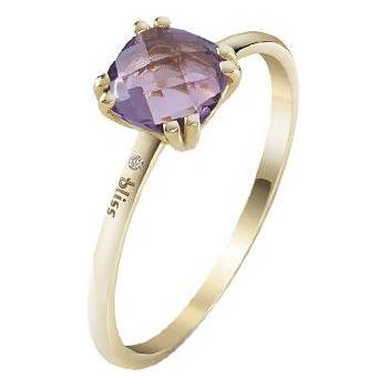 Image 1 of Bliss Златен дамски пръстен с аметист и диаманти Bliss 20092918 (20092918)