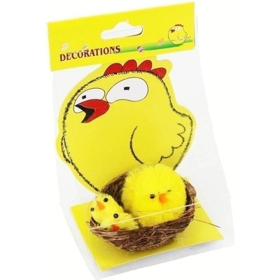 Lepaso Kuřátka v hnízdu textil 3ks žlutá 10BY360-8