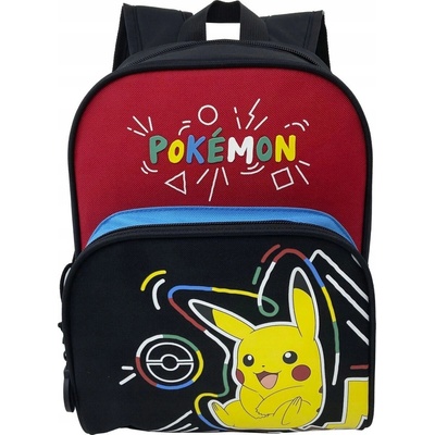 Predškolský ruksak CYP Brands s viacerými priehradkami Pokémon, čierny, viacfarebný