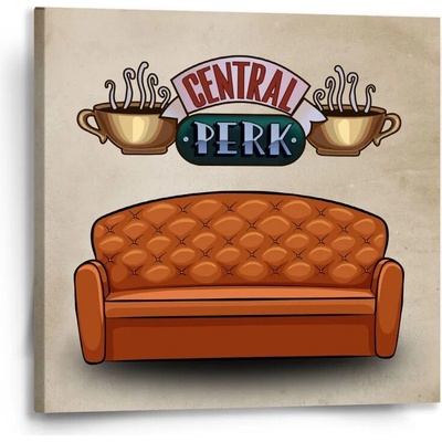 Sablio Obraz Seriál Priatelia CENTRAL PERK Gauč - 50x50 cm