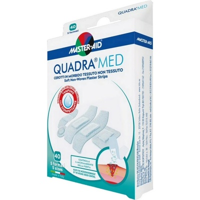 Quadra Med prodyš.antisept.sens.náplasti 40 ks 5 vel