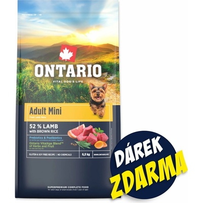 Ontario Adult Mini Lamb & Brown Rice 6,5 kg