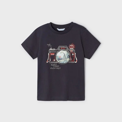 MAYORAL Тениска с къс ръкав с лентикулярен принт за момче Майорал в графитен цвят