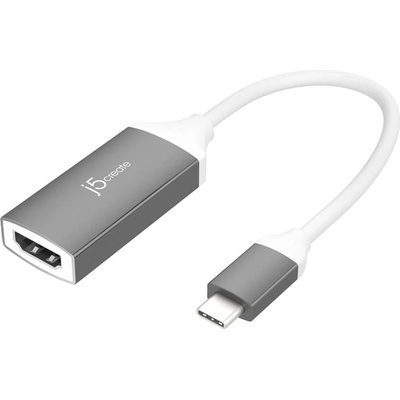 Преходник j5create JCA153G, от USB Type-C(м) към HDMI(ж), сив
