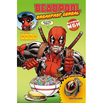 Plakát, Obraz - Deadpool - Cereal, 61 × 91.5 cm