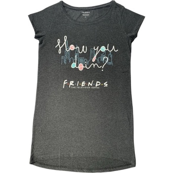 EPlus Friends dámske pyžamové tričko čierne