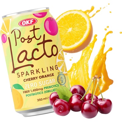 OKF PostLacto Zero Sugar Cherry Orange Sparkling Drink 350 ml