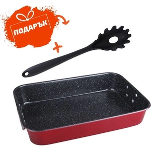  Тава с дръжки EK-H30/2116, 34x26x6 см + прибор подарък (ЕК-Н30/2116)