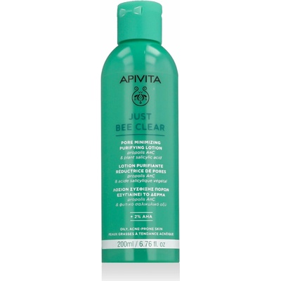 Apivita Just Bee Clear Pore Minimizing Lotion péče na rozšířené póry a černé tečky 200 ml