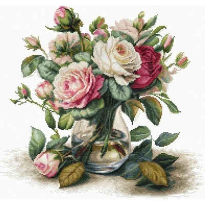Ваза с рози - гоблен по схема b7026