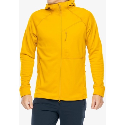 Fjällräven Abisko Grid Fleece Hoodie M Mustard Yellow