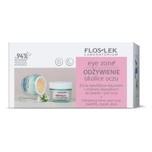 FLOSLEK FLOSLEK_SET Eye Zone gel with firefly and cornflower cornflower for eyelids and under eyes 10g + nourishing eye cream firefly, shea butter 15ml