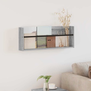 vidaXL Етажерка за списания с рафт Сив Сонома 80 x 12 x 30 см (890810)