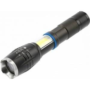 GTV Battery Operated LED Flashlight 1xAAA, 8W, 800lm, 6400K, 500m, IP44, Black
