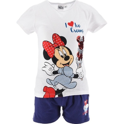 Letní dívčí set Disney Minnie Mouse modro-bílý