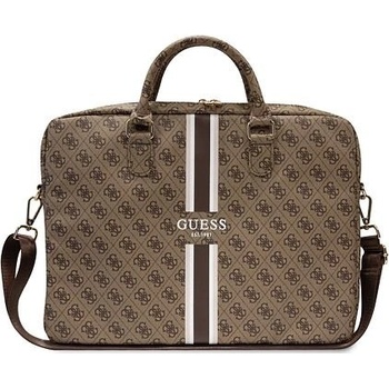 Guess PU 4G Printed Stripes Computer Bag 15/16" Brown GUCB15P4RPSW