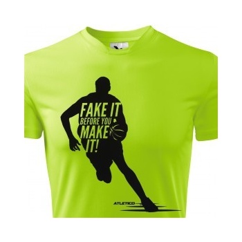Funkční basketbalové tričko Fake it, Neonově oranžová