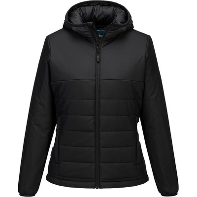 PORTWEST Bunda S613 Professional Women's Hooded Insulated Baffle, dámská POR-S613BKRL L Černá