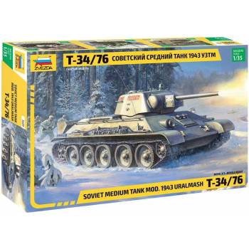 Zvezda Model Kit T 34 76 mod.1943 Uralmash 3689 1:35