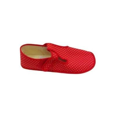 Beda dívčí Barefoot bačkůrky s puntíkem červené