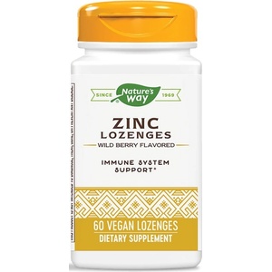 Nature's Way Zinc Lozenges with Echinacea and Vitamin C [60 дражета]