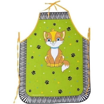 Forbyt Zástěra dětská Kočička zelená