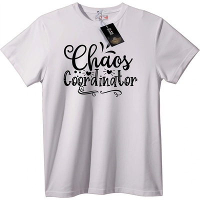 NOONEBRAND Тениска Координатор на хаос - 6XL, White