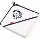 BabyOno Bambusová osuška s kapucňou Zebra 85x85cm biela