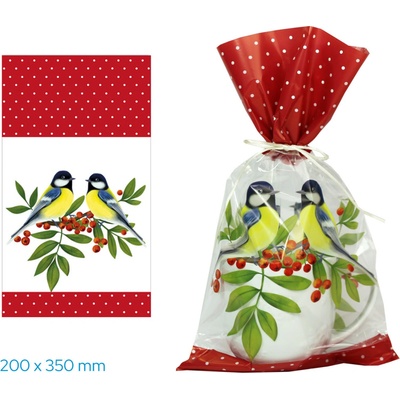 Luma Sáček celofán průhledný 20x35cm ptáčci