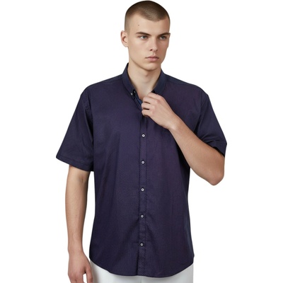 Rawlucci pánská košile s krátkým rukávem fialová