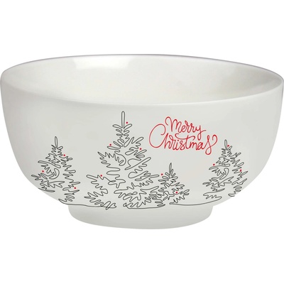 Ambition Porcelánová šalátová misa Line Art Merry Christimas 14 cm