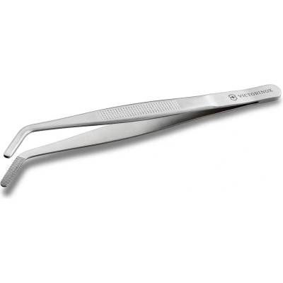 Victorinox Кухненски пинсети 16 cm, извит връх, сребърен, неръждаема стомана, Victorinox (VN76122)
