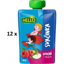Hello ovocná desiata vrecko malina 12 x 100 g