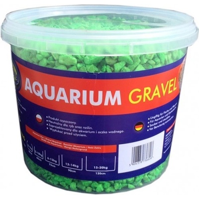 AQUA NOVA Akvarijní štěrk fluo zelený 5kg/3l