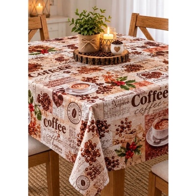 IMPOL TRADE Ubrus PVC Z-D 20 návin 20 mx140 cm kávový motiv