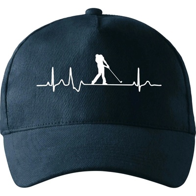 EKG golf úder so zahnutým šiltom a mosaznou sponou Tmavomodrá takmer čierna