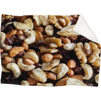 Impar fleece deka Ořechy Podšití beránkem ANO 150x120
